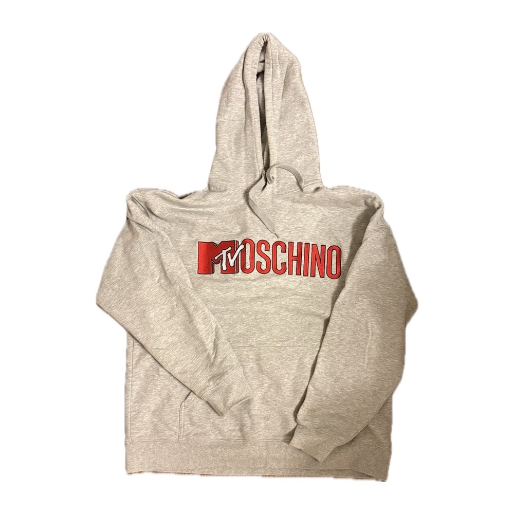 2018 H&M and Moschino collab grey hoodie